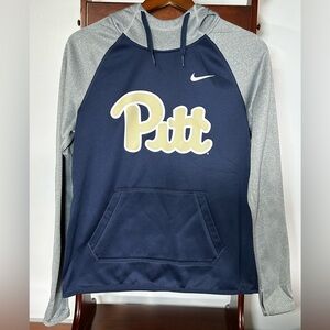Nike Therma-Fit Women’s Small Pitt Hoodie Seeatshirt Blue Gray Gold College